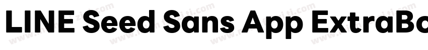LINE Seed Sans App ExtraBold字体转换